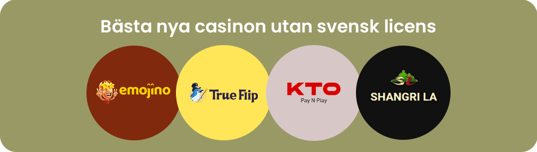 Bästa nya casino utan svensk licens banner